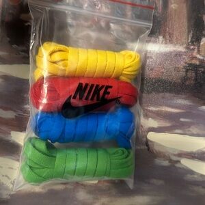 3 Nike Replacement Shoelaces Pack — Red, Blue, Green (NO YELLOW)